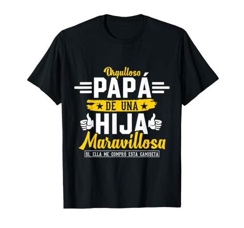 Regalo Para Papa De Una Hija Maravillosa Regalos Para Hombre T-Sh...