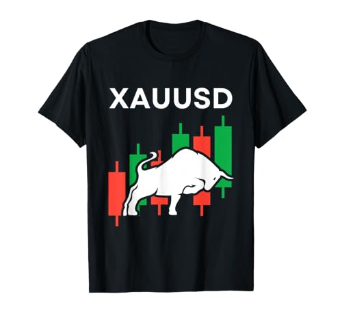 Trading Design For Men Women XAUUSD Forex Day Trader Bull T-Shirt