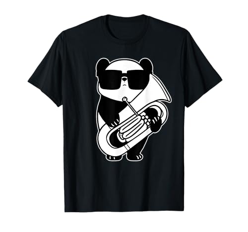 Panda Con Tuba Instrumento Musical Tubista Tuba Camiseta
