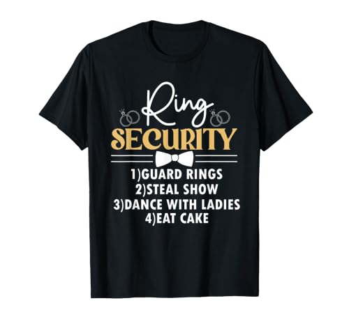 Kids Ring Security Ring Bearer Boys Wedding Party Marriage T-Shir...
