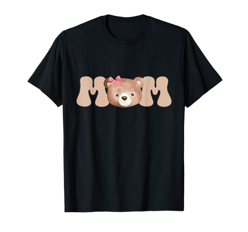 Mom of The Frist Birthday Boy Girl Bear Family Matching T-Shirt