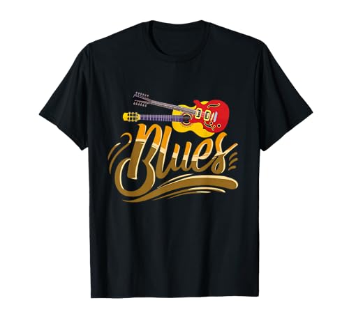 Vintage Blues Guitarrista Músico Blues Música Camiseta