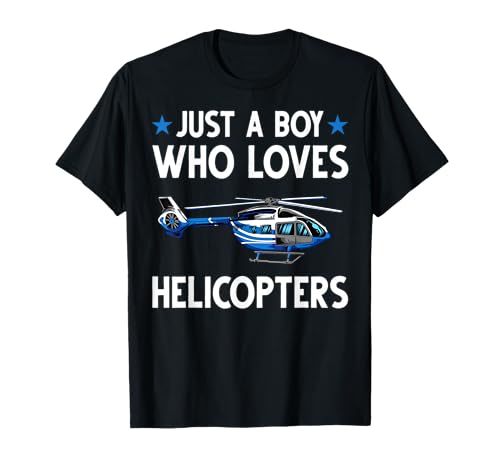Funny Helicopter Gift Boys Toddler Kids Men Pilot Aviator T-Shirt