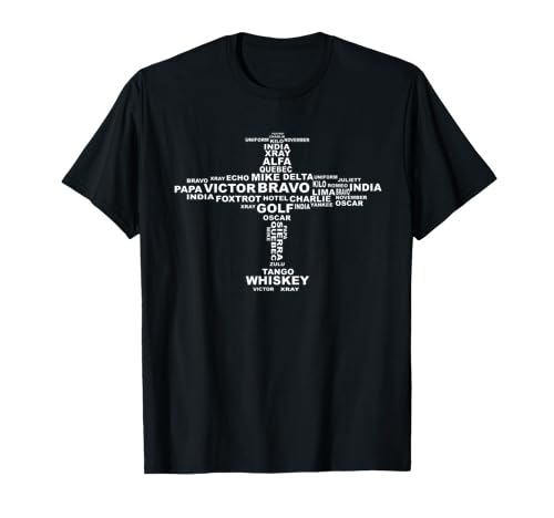Full Phonetic Alphabet Shirt | Cute Plane Letters Tee Gift T-Shir...