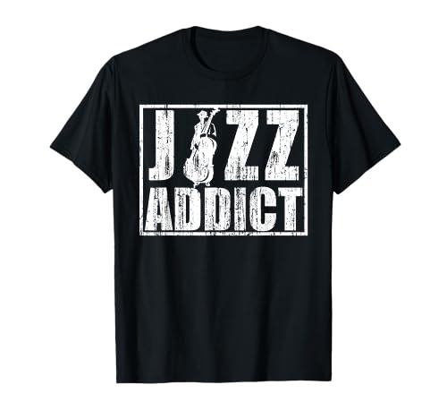 Jazz Addict Music Vintage T-Shirt, Black, S