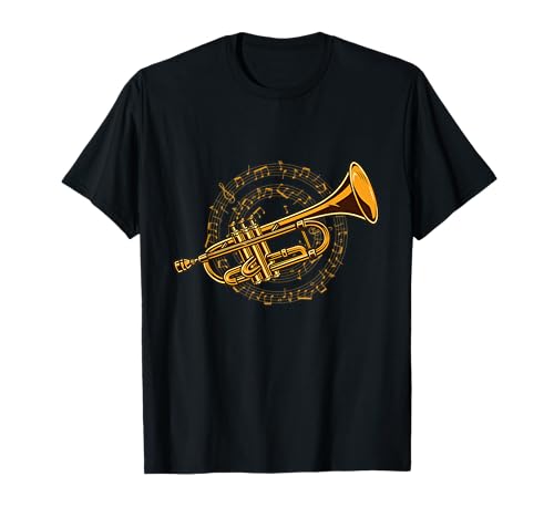 Trumpet Trumpeter Sheet Music - Trumpeter Musicians T-Shirt, Blac...