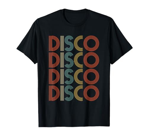Camiseta de música de los años 70 con diseño de discoteca vintage...