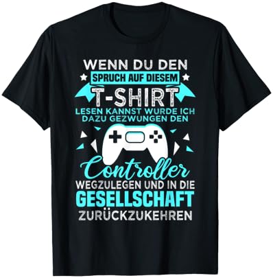 Bild von Gamer Zocker Games Pc - Lustiges Gaming Spruch T-Shirt