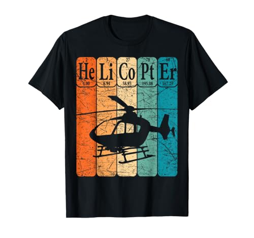 Helicopter Periodic Table Elements Aviation Helicopter Pilot T-Sh...