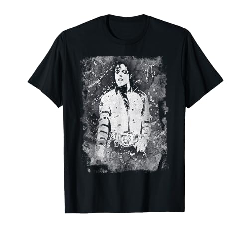 Michael Jackson Bad World Tour 1988 Splash Black and White T-Shir...