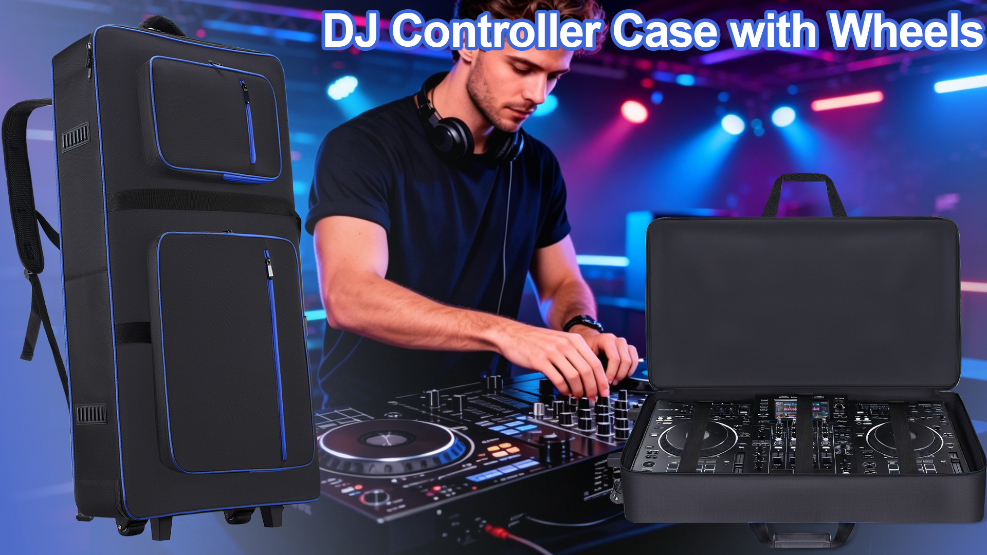 Amazon.com: Aleemin DJ Controller Case with Wheels Compatible with