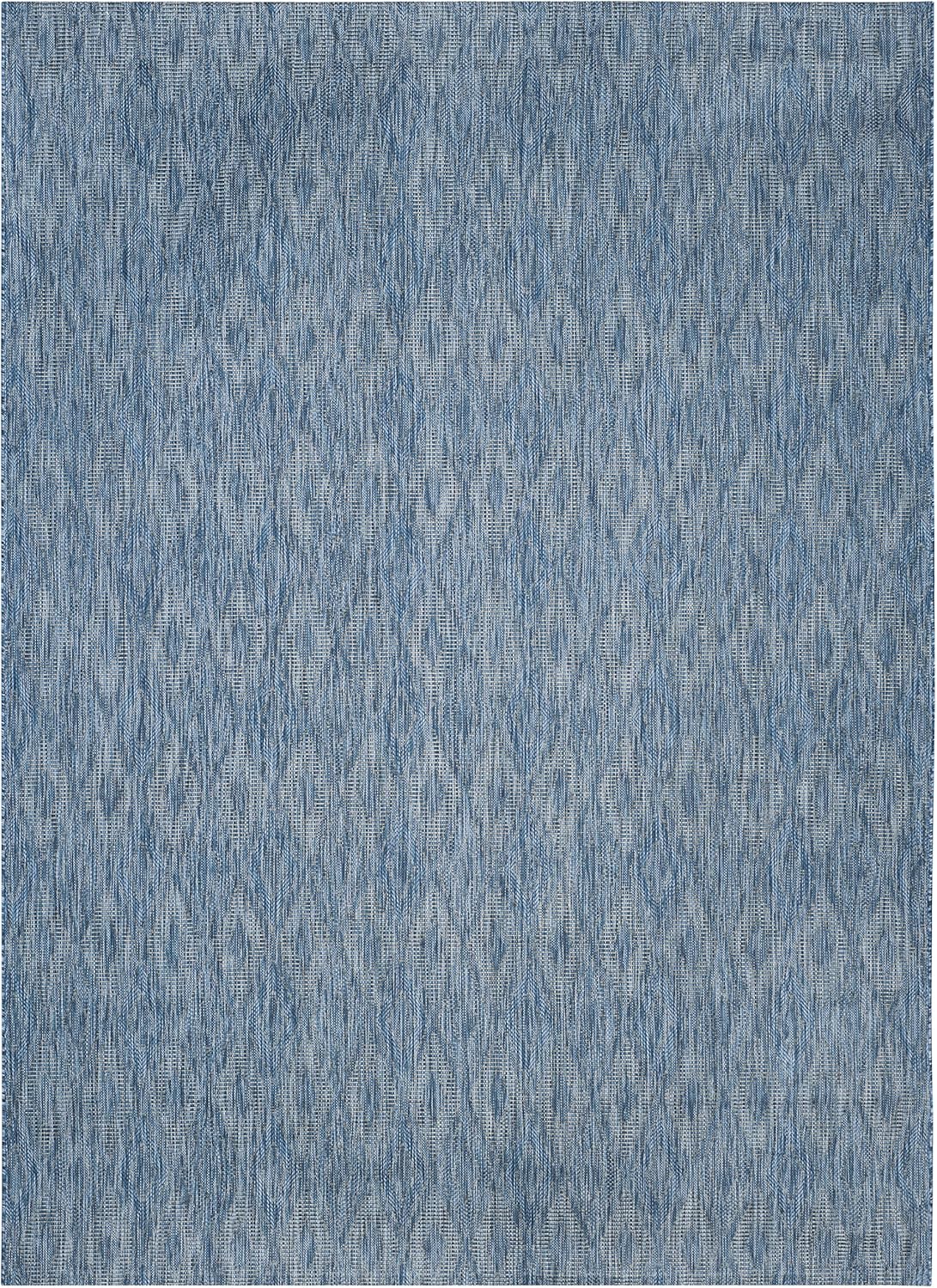 SAFAVIEH Washable Rug Outdoor Courtyard Collection - 10' x 14', Navy, Non-Shedding & Easy Cleaning, Ideal for Patio, Backyard, Mudroom (CY8522-36822)