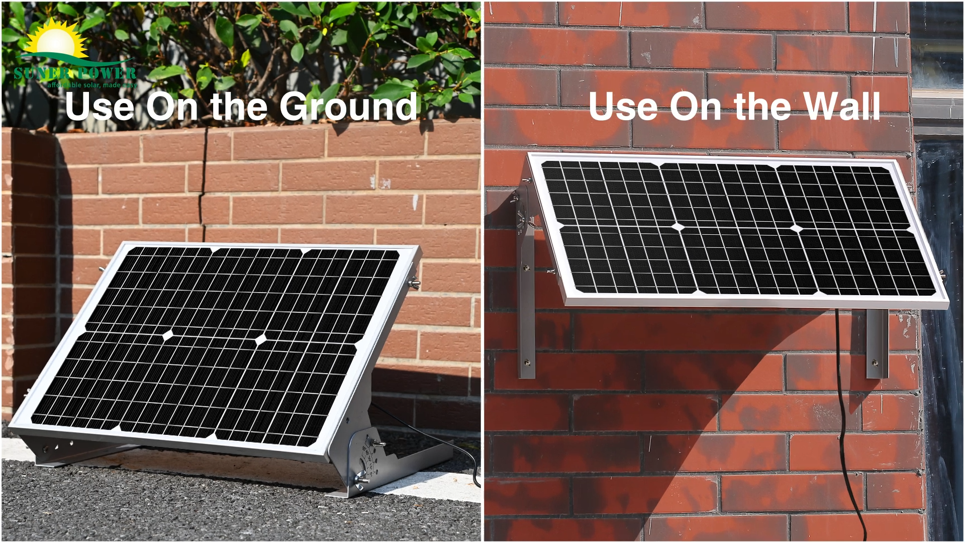 Produktbild von HISUNAGE Solarpanel 20W 12V | Mit PWM-Controller & Verstellbarer Halterung Für Boot, Wohnmobil, Auto