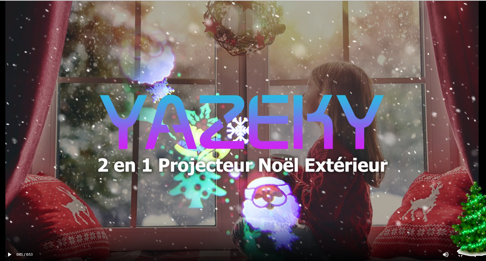 Projecteur Noël Extérieur Intérieur YAZEKY Avec 16 Diapositives Et Effet Océan - Télécommande Et Minuteur