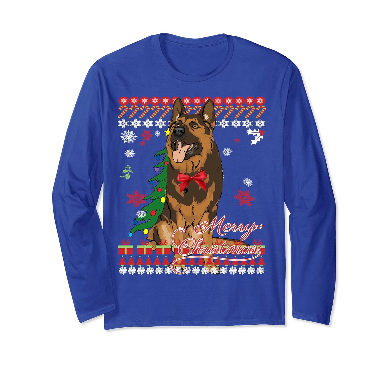 german shepherd christmas sweatshirt