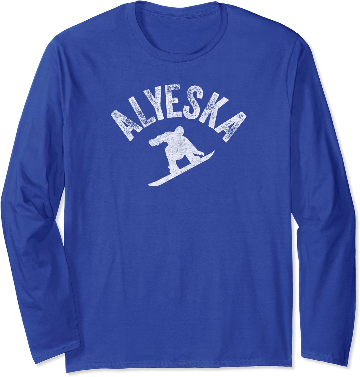 Amazon Com Alyeska Snowboard Vintage Snowboarder Retro Alaska Long Sleeve T Shirt Clothing