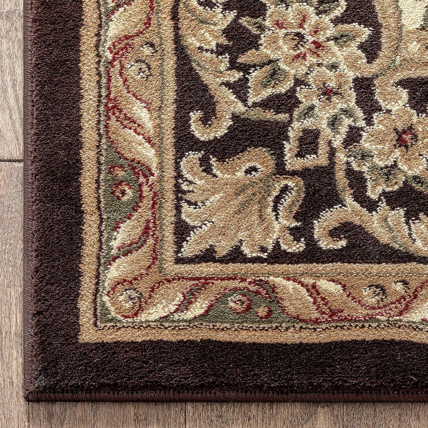 Ivory Elegance 5' x 7' Easy-Care Stain-Resistant Area Rug