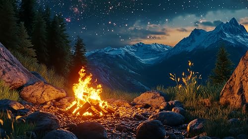 Écran Ambiant Feu de Camp : Ambiance Chaleureuse avec Crépitements Relaxants – vue 6