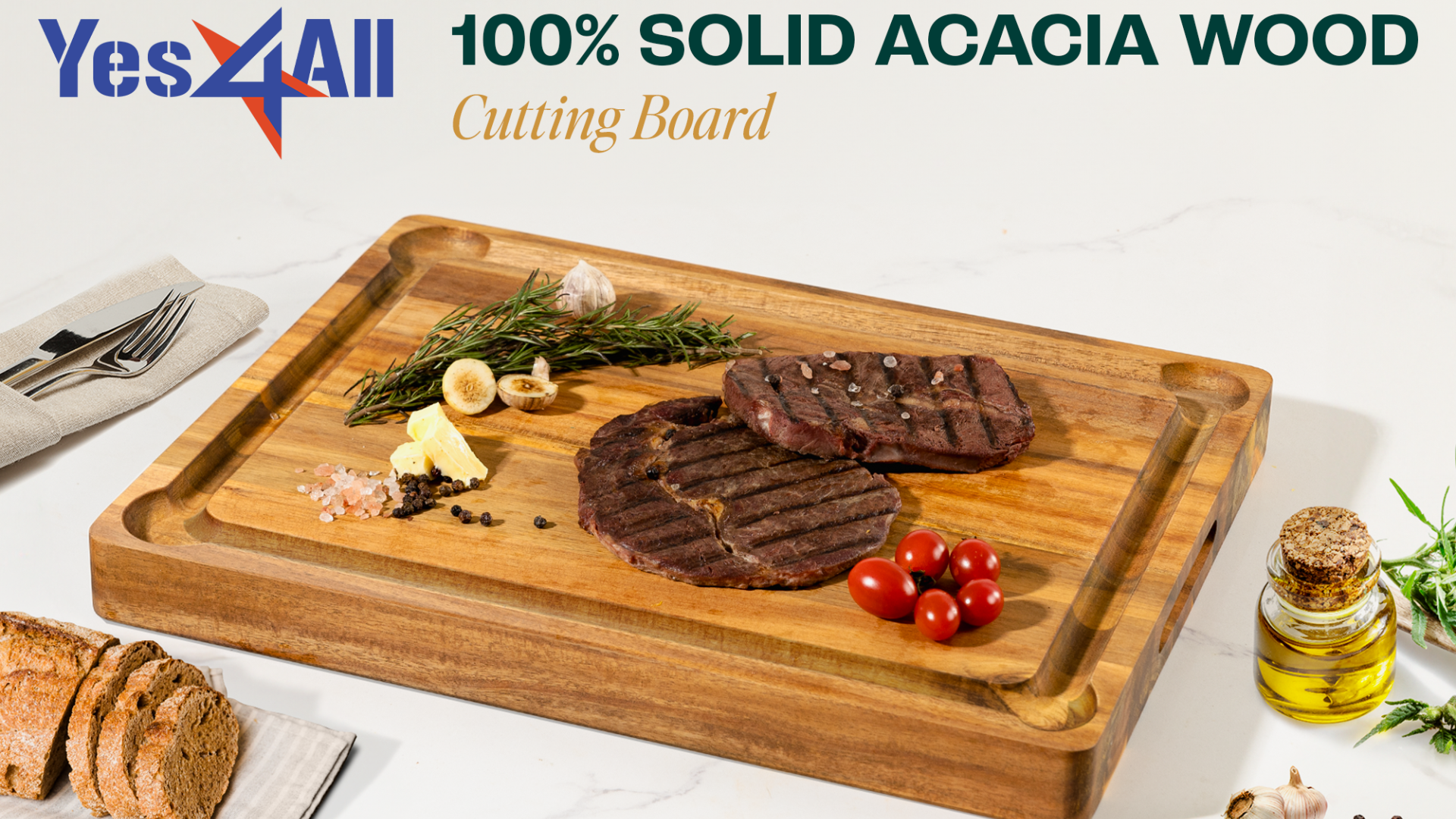 Amazon.com : Yes4All Durable Acacia Cutting Boards for