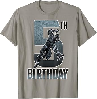 Black panther 5th birthday shirt Clearance