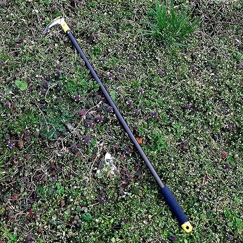 Miniatura 4 de Hoz de deshierbe mango largo 35-1/4 "acero al carbono japonés resistente, hecho en Japón, herramienta de hoz de jardín hoja afilada, hoz de