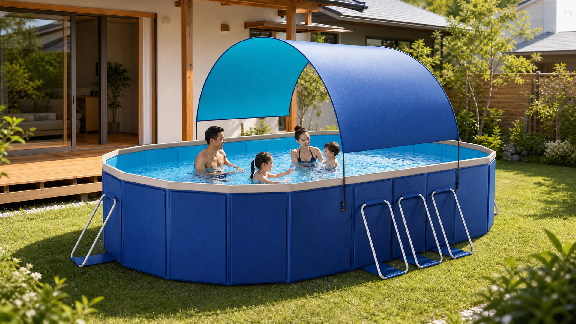 ◆オーダー用◆ダイカット 夏シリーズ プール 虫取り シャボン玉 向日葵 Amazon | LUNING 【2026新登場 屋根付き】プール 空気入れ不要