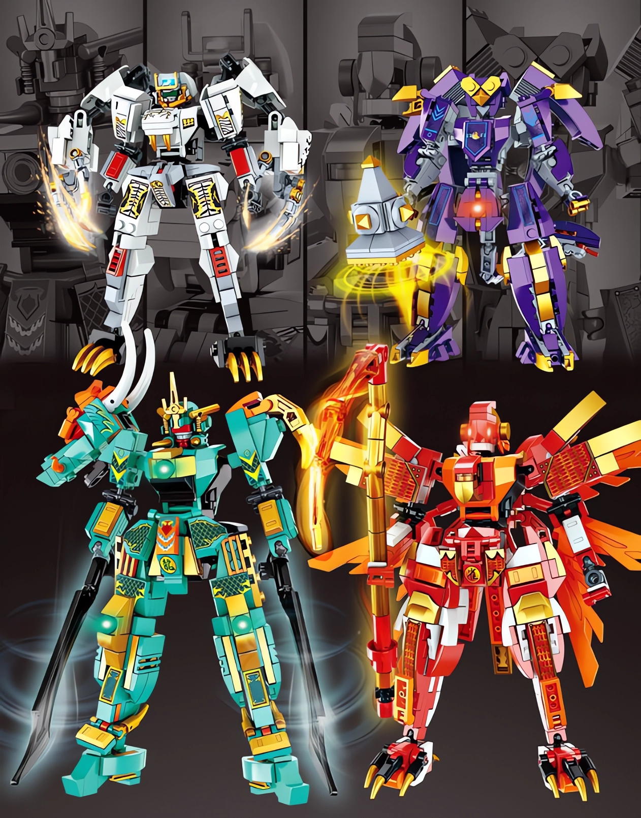 Amazon.com: WULOBOOI Mech Robot Warrior Hero Model Kit with Power