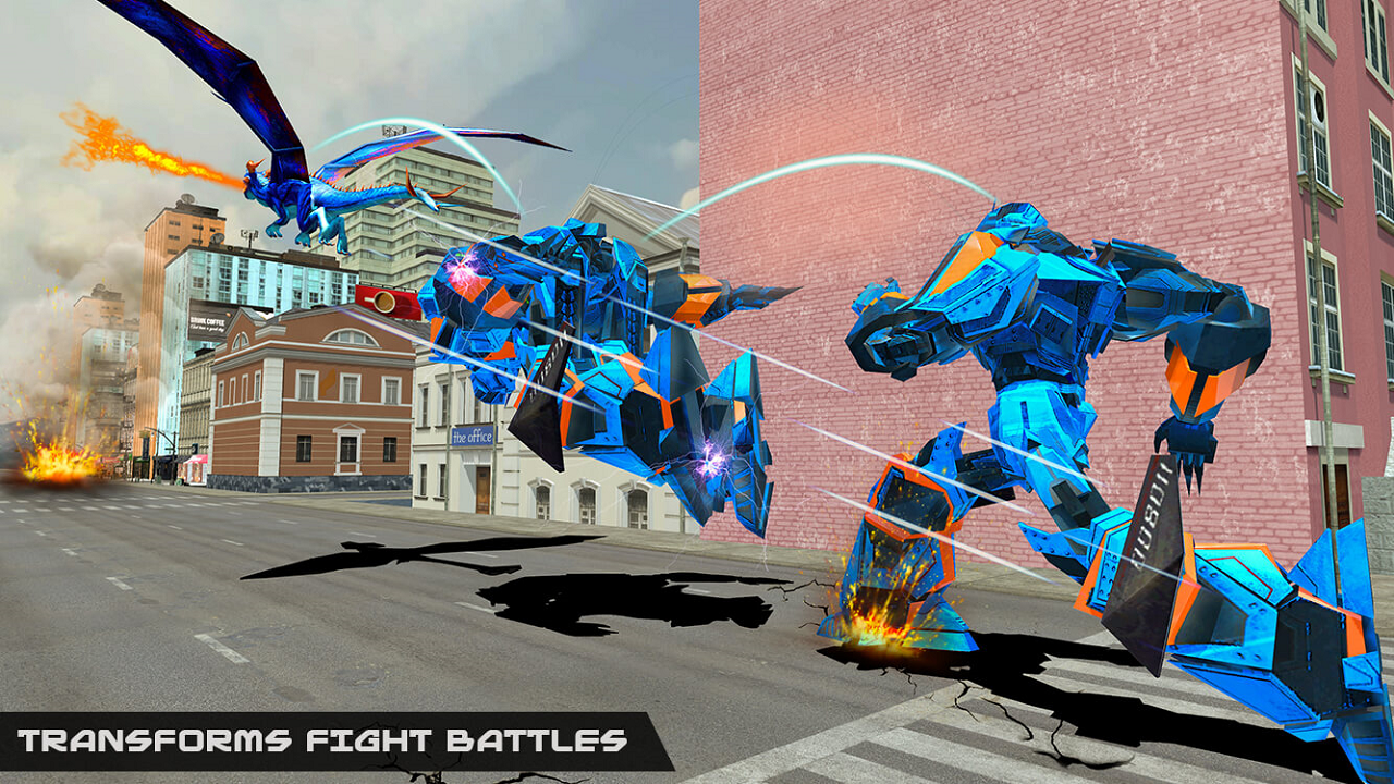 US Police Transform Dragon Robot Car Games for kids - Flying Dragon war  2018:Amazon.co.uk:Appstore for Android