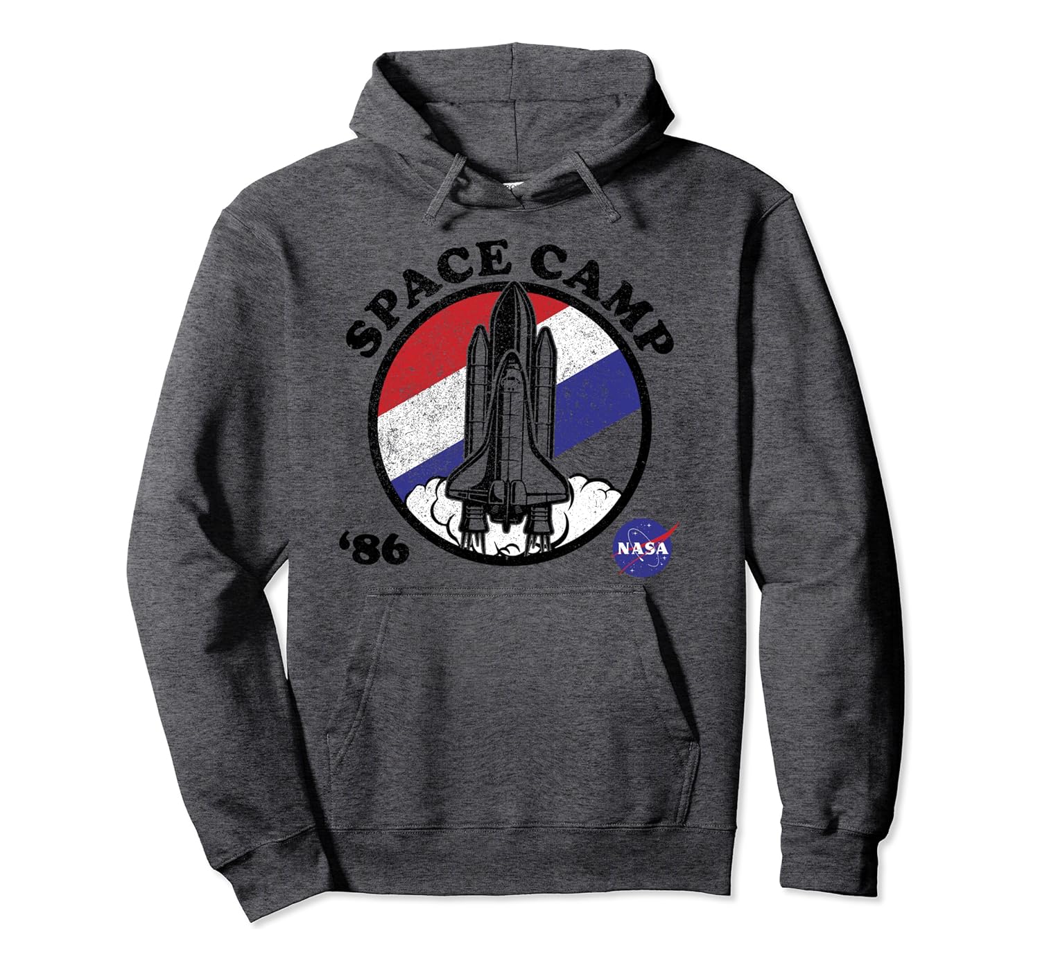 nasa hoodie red white and blue