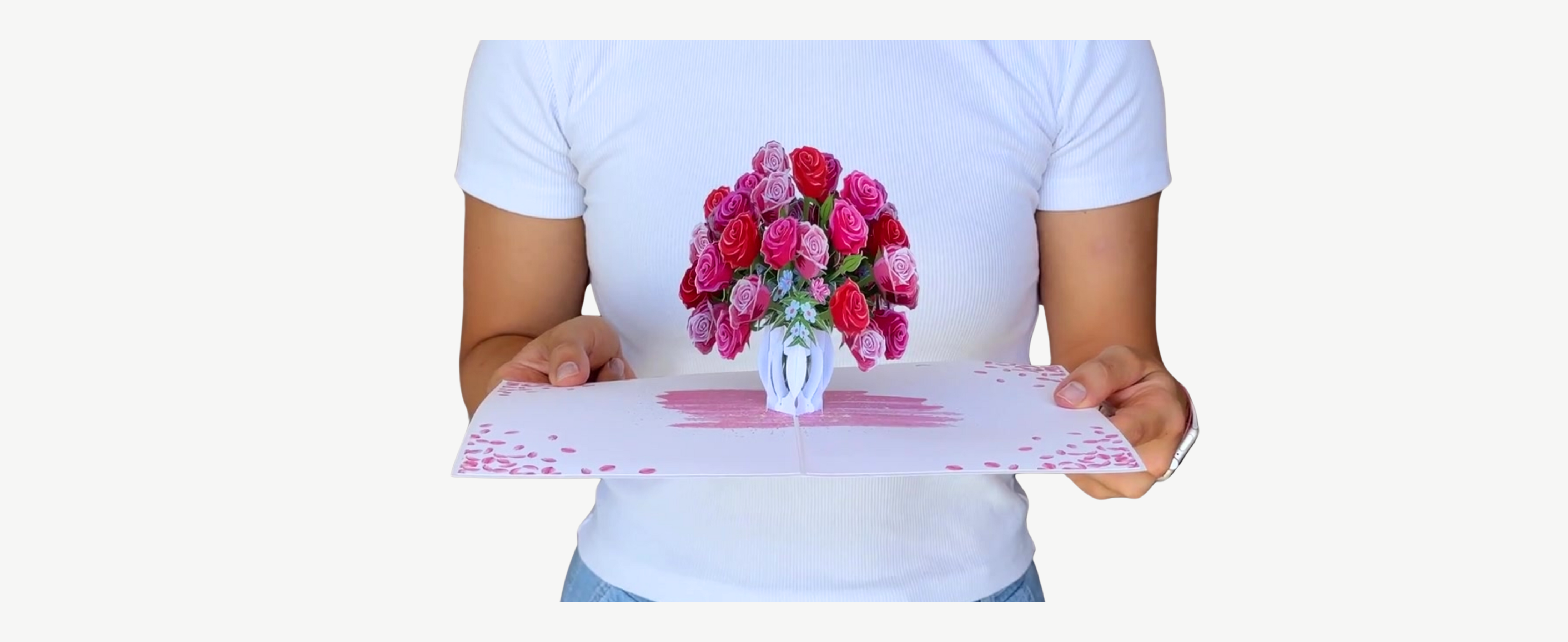 Biglietto Pop Up 3D A Forma Di Cuore E Piede - Cartolina D'Amore Likarto Per Lei