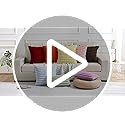 FUTEI Camel Striped Decorative Throw Pillow Covers 22x22 Inch Set of 2,Square Fall Decorations Couch Pillow Case,Soft Cozy Faux Rabbit Fur & Velvet Back,Modern Home Decor for Bed