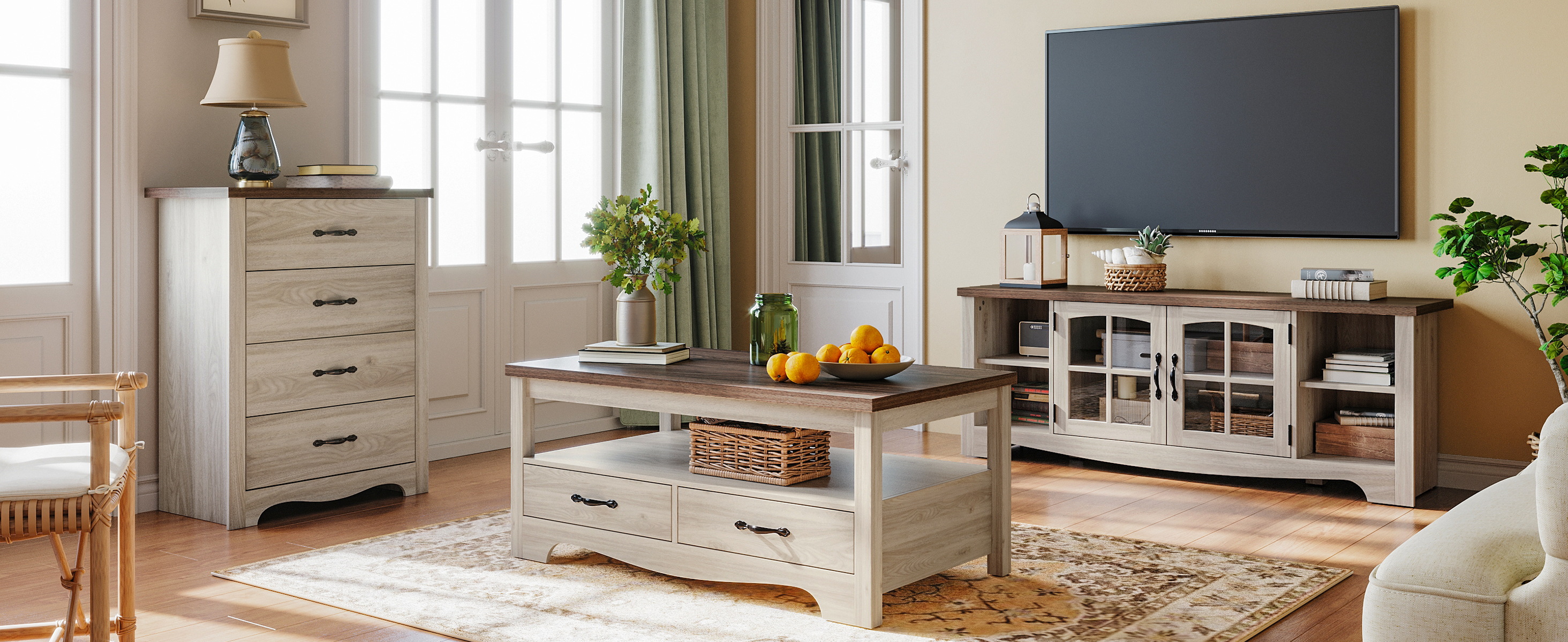 Watch LINSY HOME TV Stand Set on Amazon Live