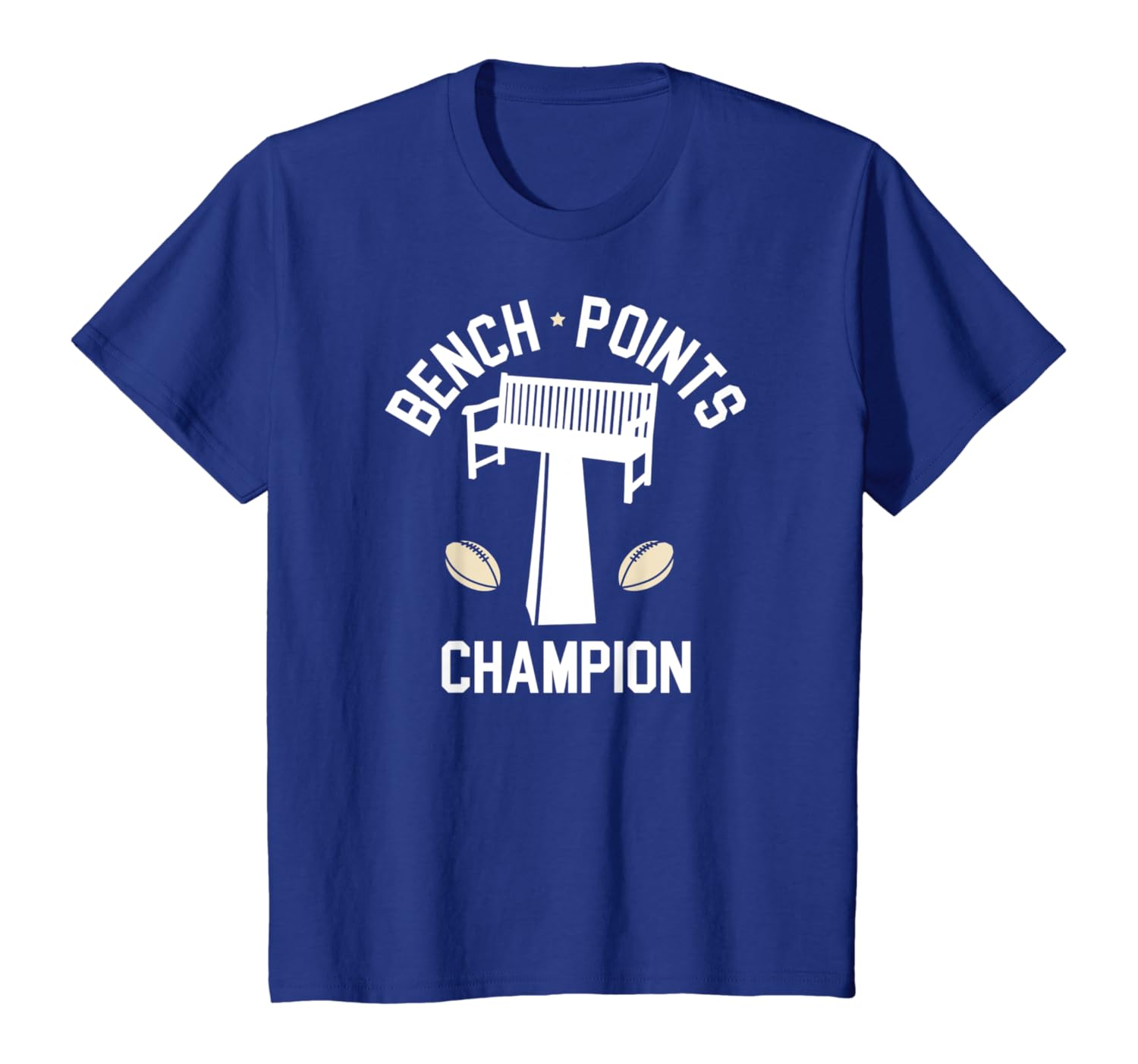 Amazon Com Bench Points Champion Funny Fantasy Football Shirt