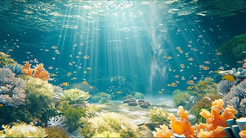 Aquarium Screensaver Ultra HD 4K: A Tranquil Underwater Experience with Realistic Marine Life, Ambie