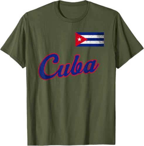 Miniatura 33 de Cuba 2023 Baseball Flag Pride Cubano Beisbol Cuban T-Shirt Black,White,Baby Blue,Silver Grey,Olive Green,Lemon Yellow,Heather Grey,Heather