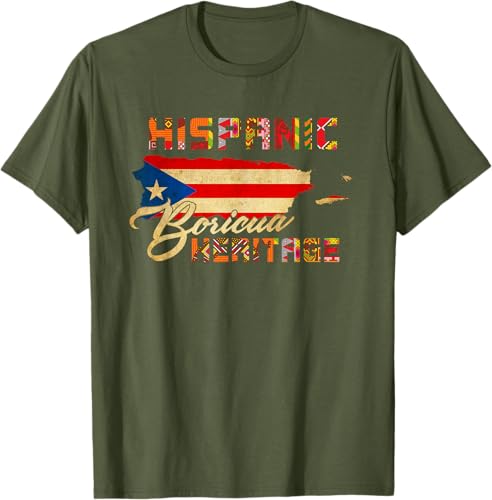 Miniatura 7 de Camiseta de los amantes del orgullo de la bandera de Puerto Rico Hispanic Boricua Heritage Negro S