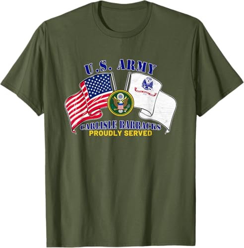 Miniatura 7 de Carlisle Barracks Pennsylvania Pa Army Base Camiseta con bandera estadounidense, Negro -