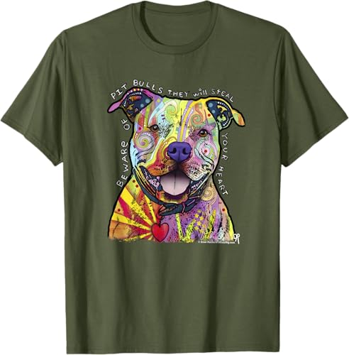 Miniatura 26 de Beware Of Pit Bulls, Dean Russo Pitbull Original - Dog Lover T-Shirt Black,Navy Blue,Asphalt Grey,Slate Grey,White,Cranberry Red,Kelly Green,Olive