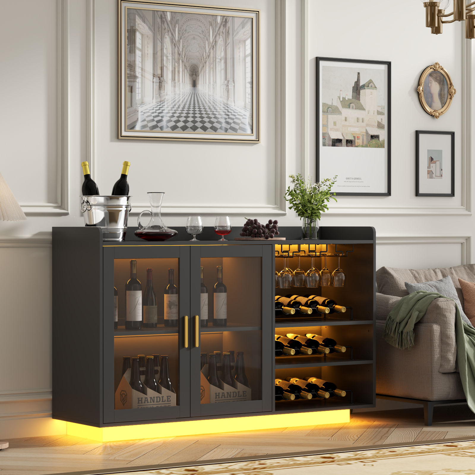 HOT Living Room Bar Cabinet With Wine Fridge Living Room Bar