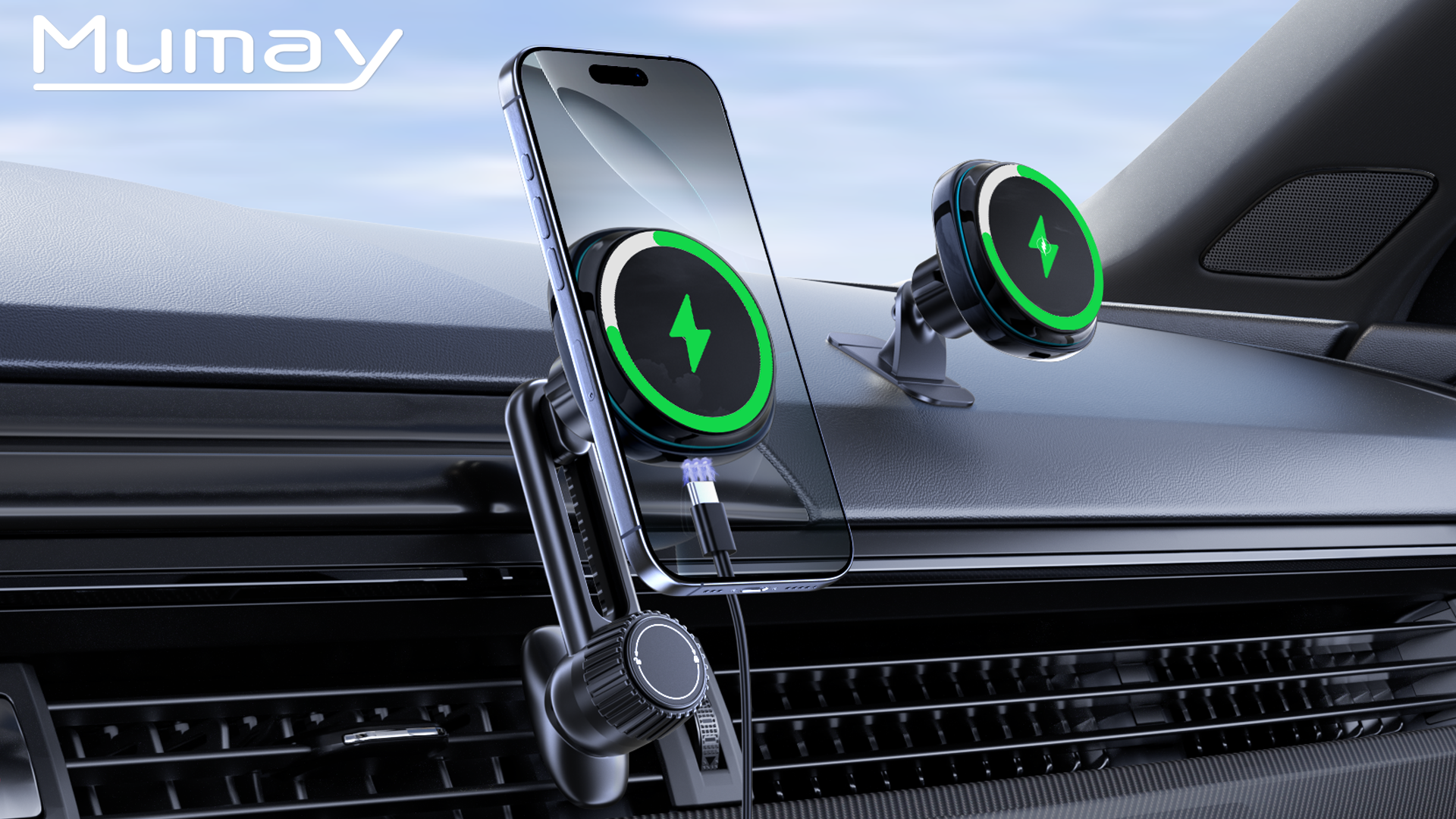 Amazon.co.jp: スマホホルダー 車 ワイヤレス充電 マグネット 15W急速