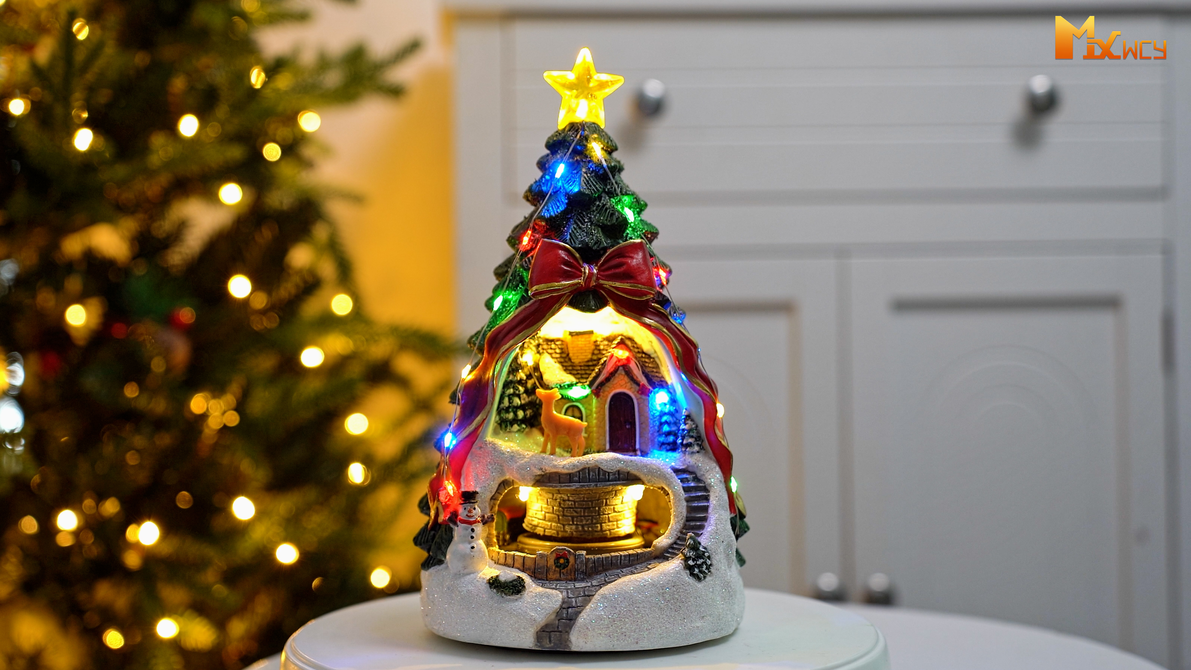 Amazon.com: MXwcy Animated Musical Christmas Tree Village