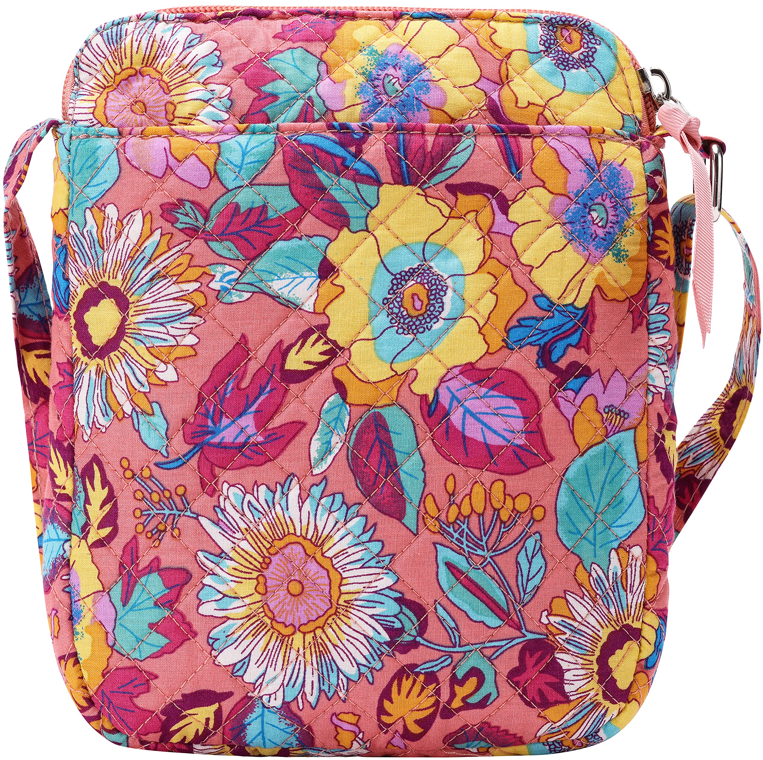 Brentano Cotton quilted Small crossbody wallet purse (BOHO SUNFLORA.)