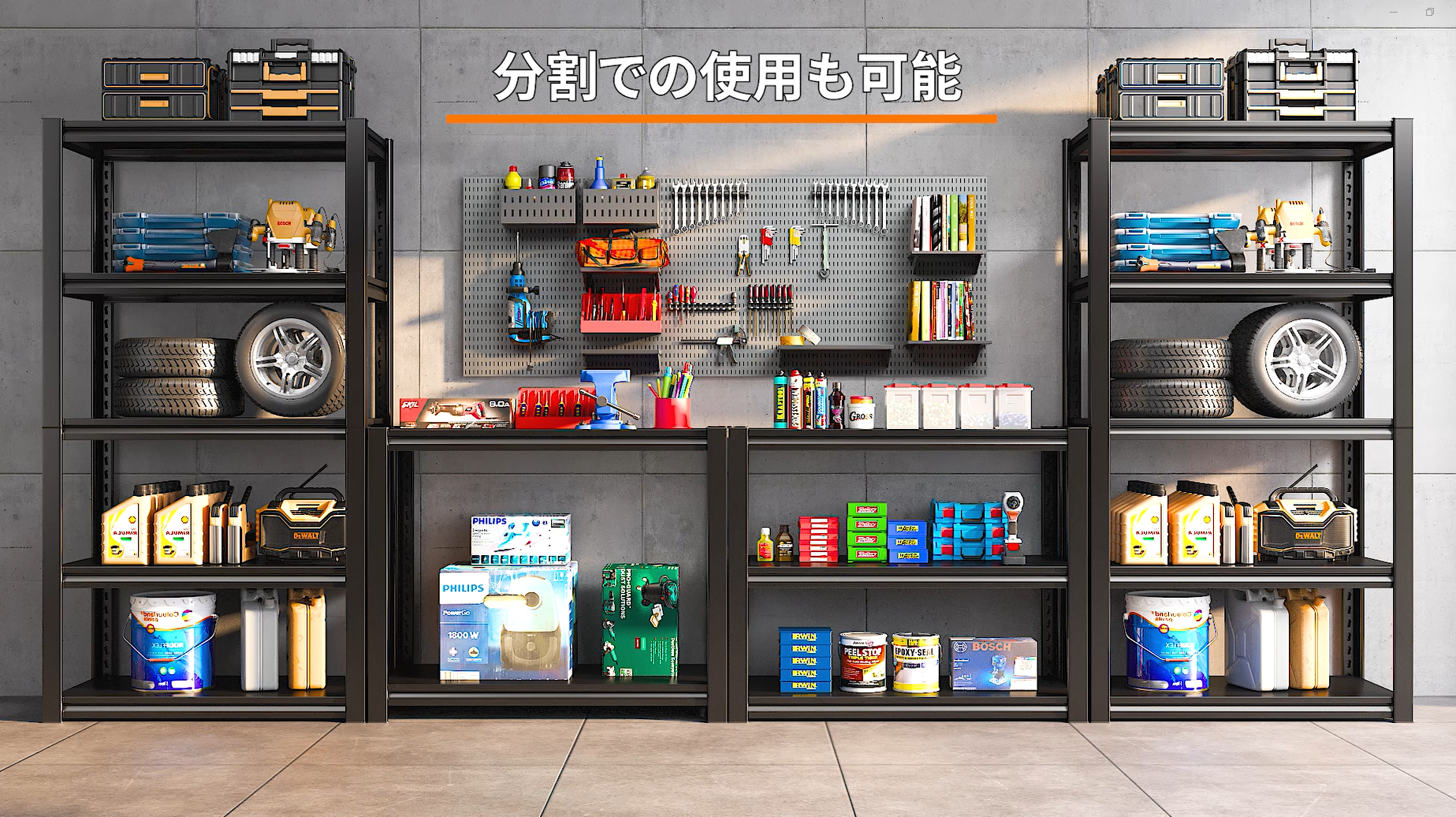 「※最終値下げ】REIBII メタルラック 幅80cm×奥行42cm×高さ183cm スチールラック 棚 ラック ホワイト 5段 スチールシェルフ 業務用 家庭用 鋼板 高耐荷重180kg/段 組立簡単 高さ調整可能 ネジなし ゴムハンマー 手袋が付属 大容量 物置 作業台 倉庫 ガレージ 最終値下げ】REIBII メタルラック 幅80cm×奥行42cm×高さ183cm スチール