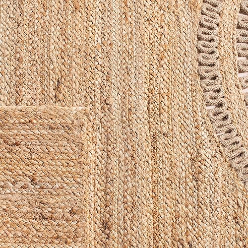 Miniatura 6 de SAFAVIEH Natural Fiber Collection - Alfombra de pasillo de 2 pies 6 pulgadas x 8 pies, beige, yute bohemio hecho a mano, ideal para zonas de alto