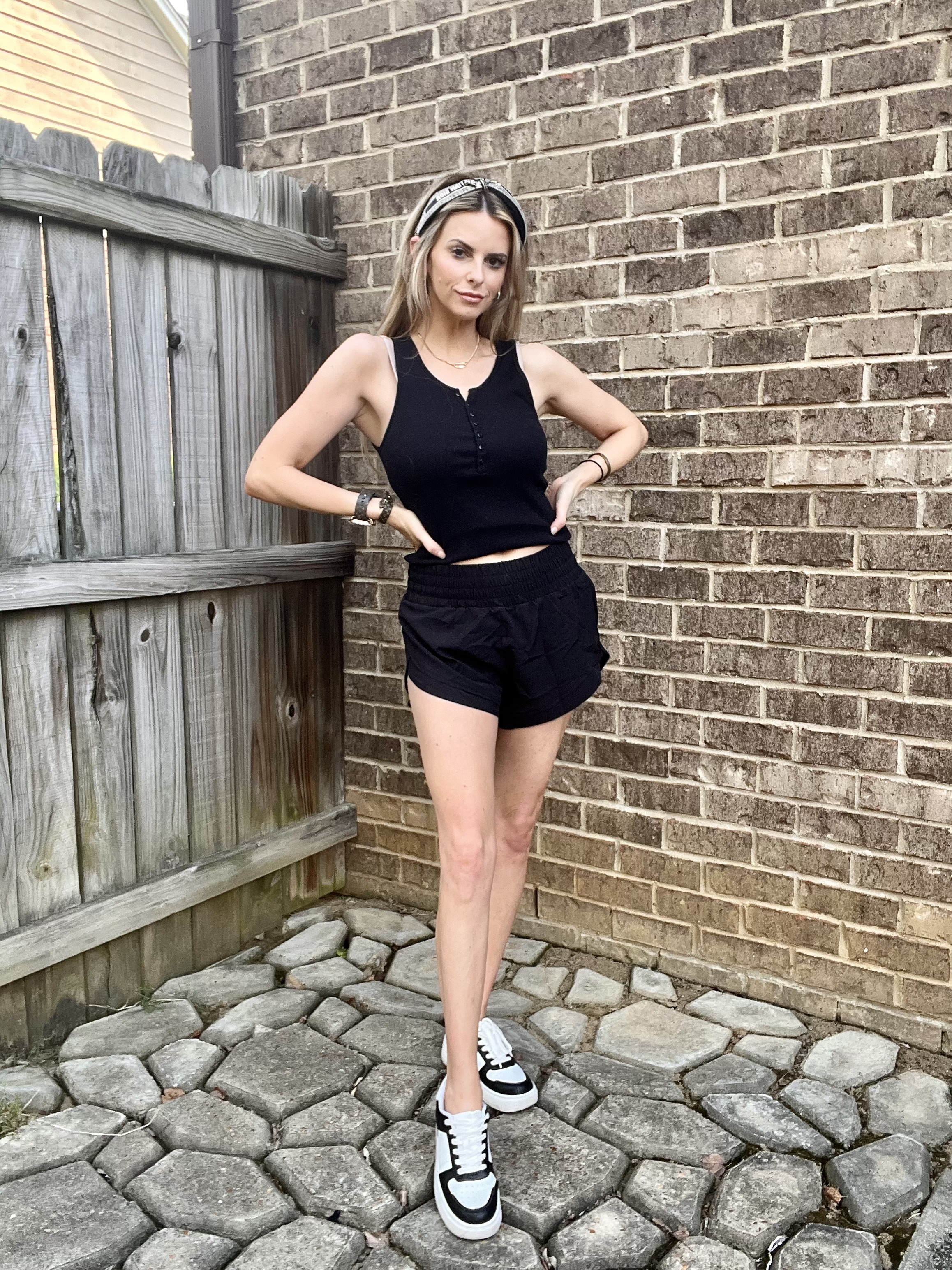 Wide band & high waist Running Shorts
