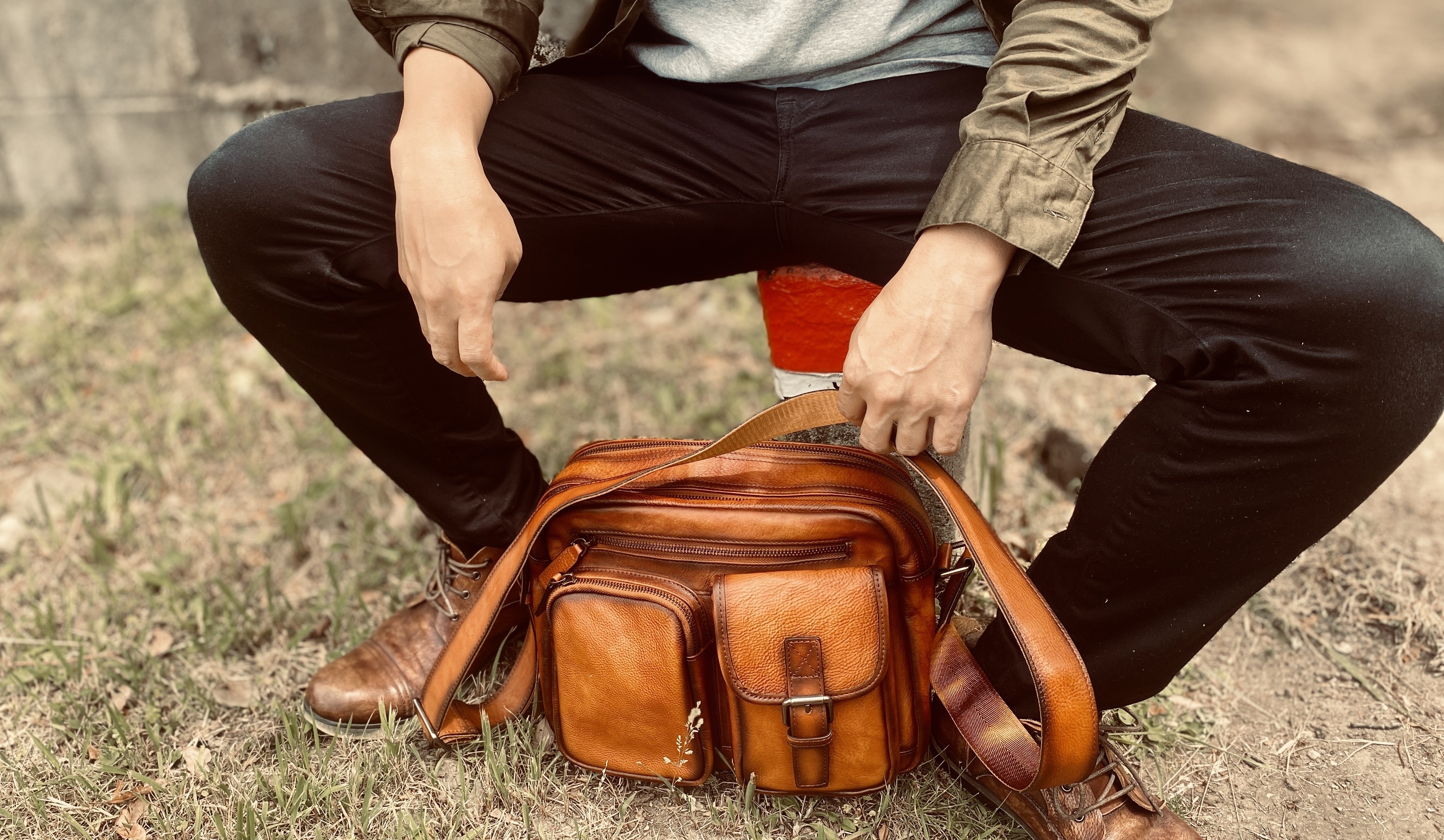 本革☆彡ブラウン スエード ハンドバッグ HEILIS（ヘイリス） ハンドバッグ ワンハンドルスエードショルダー