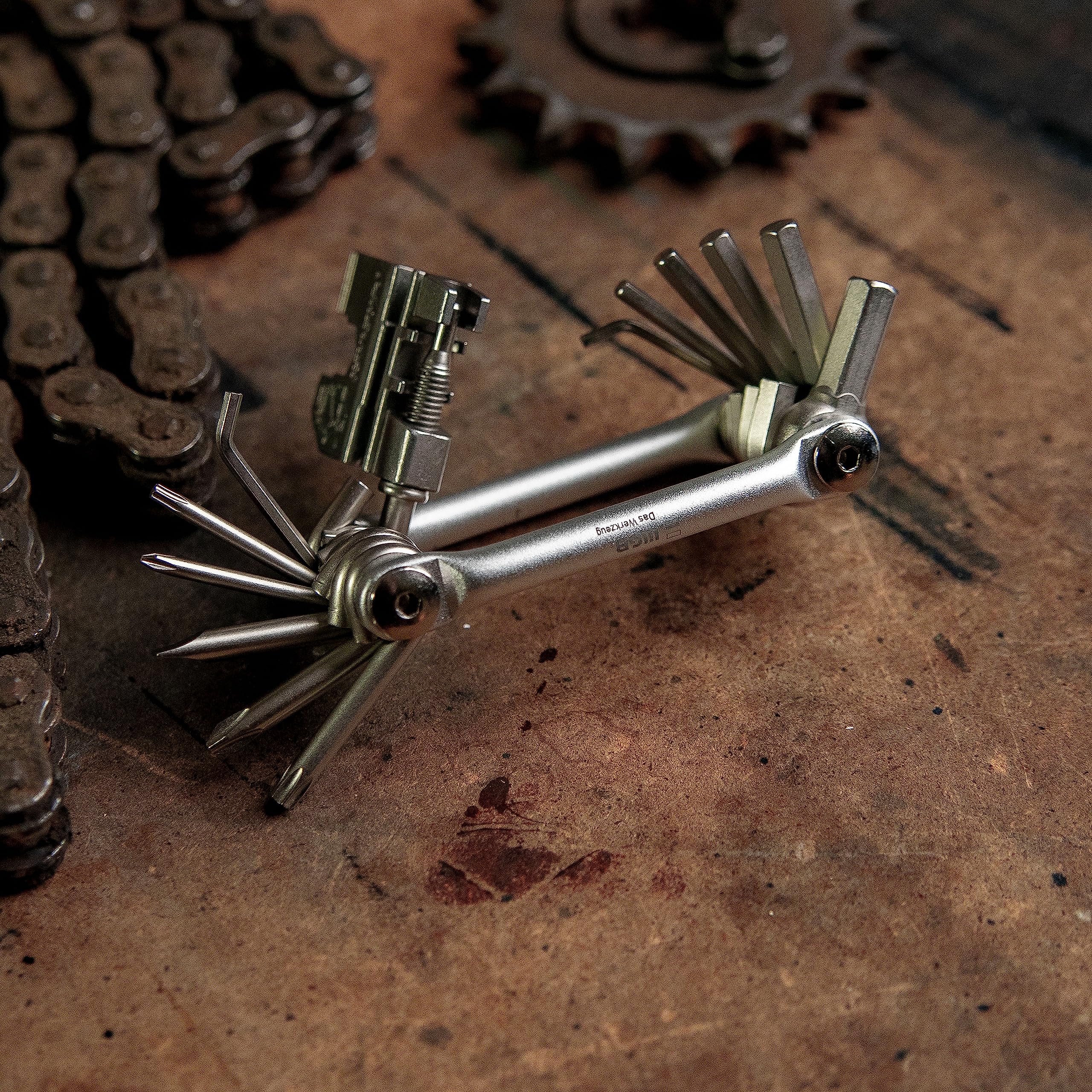 Professioneel fietsgereedschap "20 in 1" reparatieset voor op reis | Voor mountainbike, racefiets & e-bike | Opvouwbaar zakgereedschap | WGB Das Werkzeug - 4