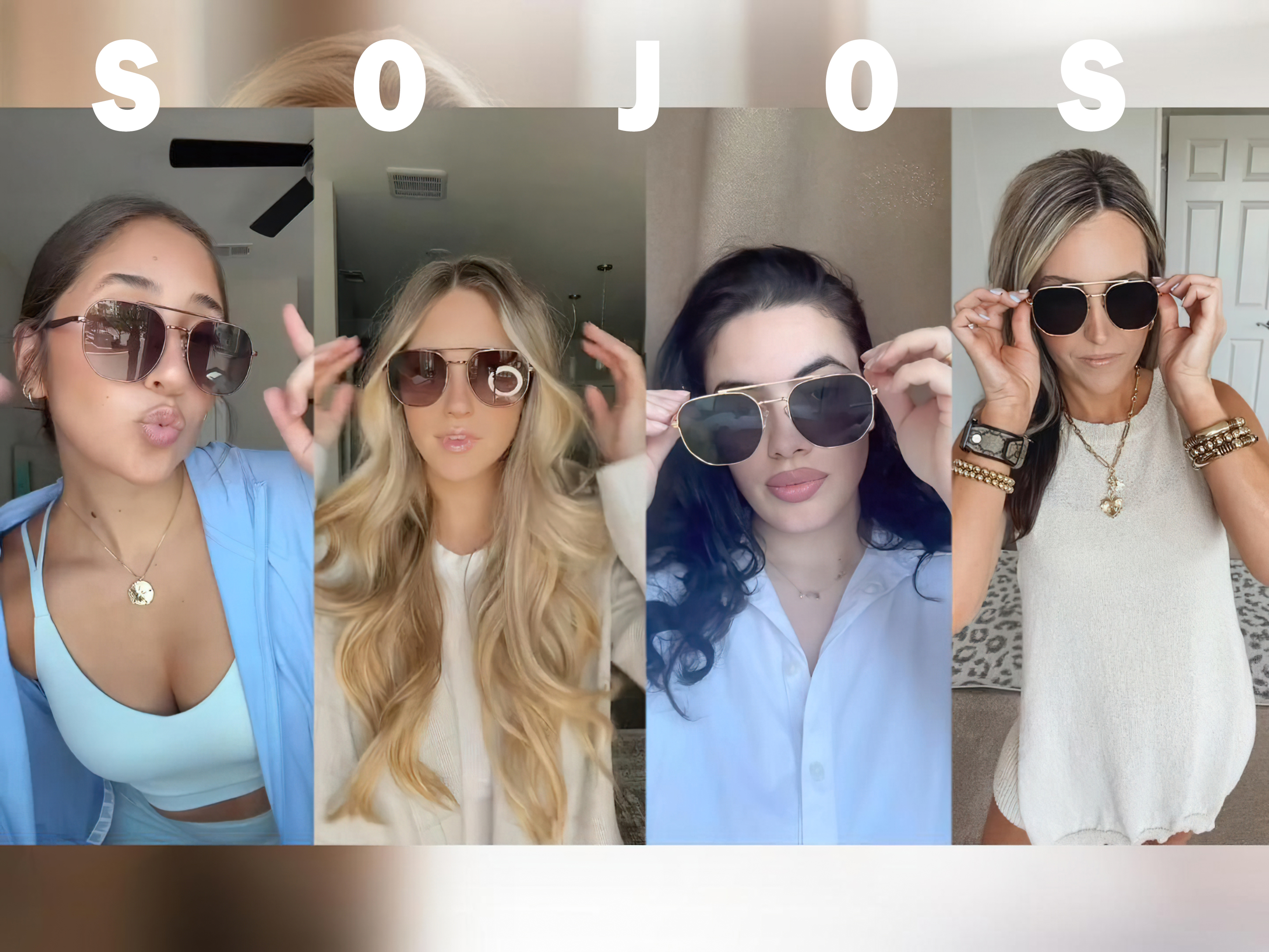 SOJOS Classic Square Aviator Sunglasses for Women Men Retro  display picture 1