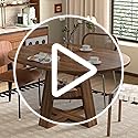 43.3in-59in Extendable Round Dining Table for 4-8,Modern Kitchen Oval Dining Table with Removable Leaves Space Saving,Wood Base with Storage Shelf for Kitchen Living Room (Walnut)