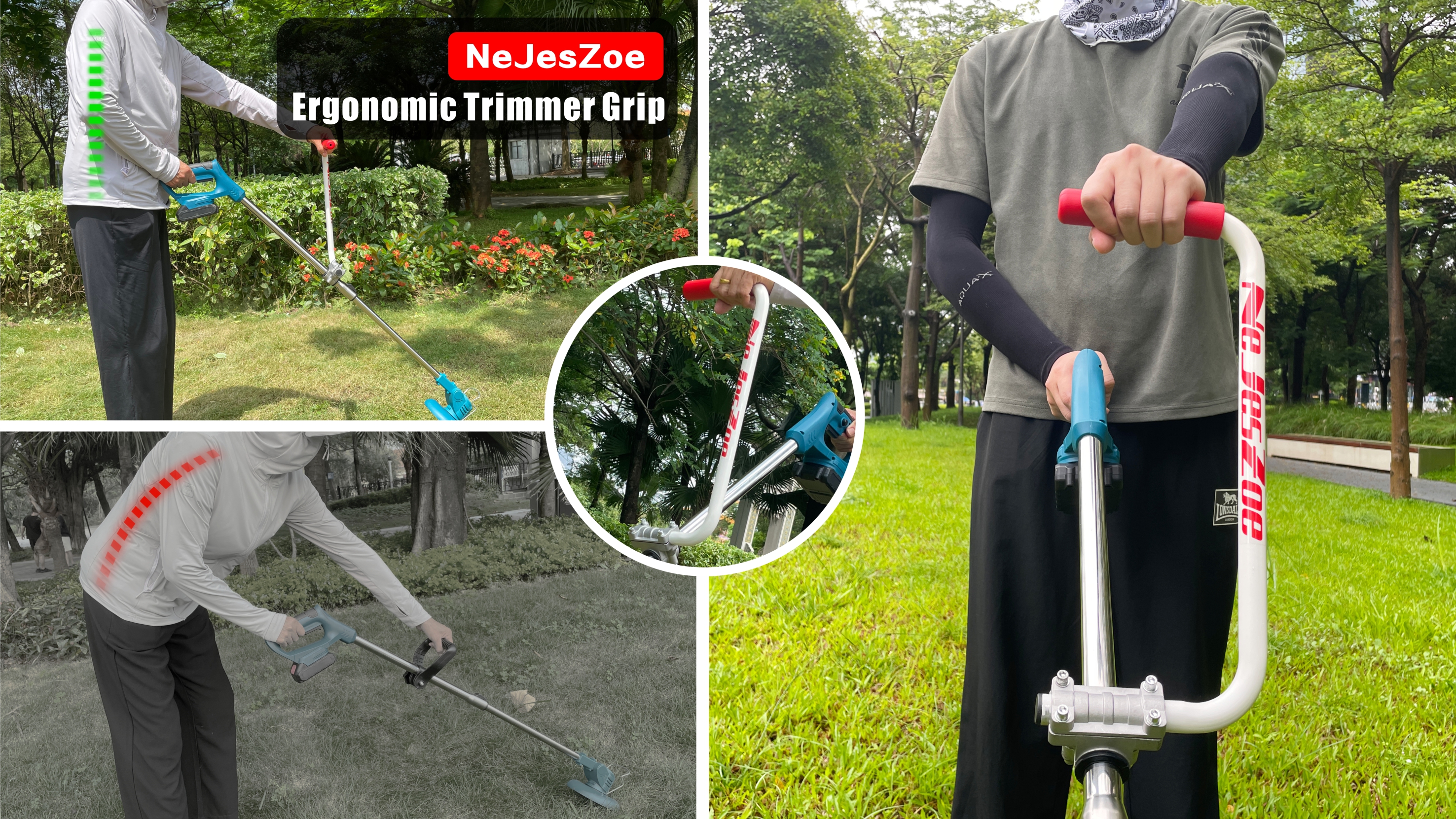 Amazon.com: NeJesZoe Ergonomic Trimmer Grip Extension Handle with